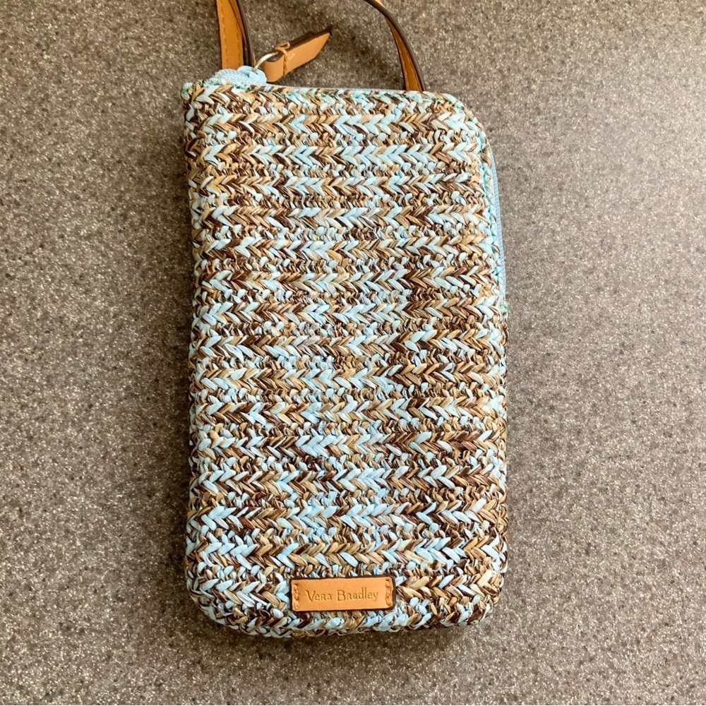 Vera Bradley Straw Cell Phone Cross Body NWOT - Picture 2 of 5